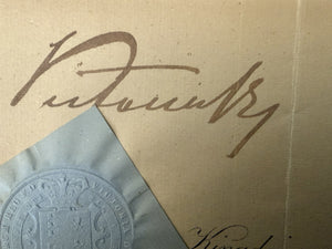 1898 Military Appointment Signed By Queen Victoria