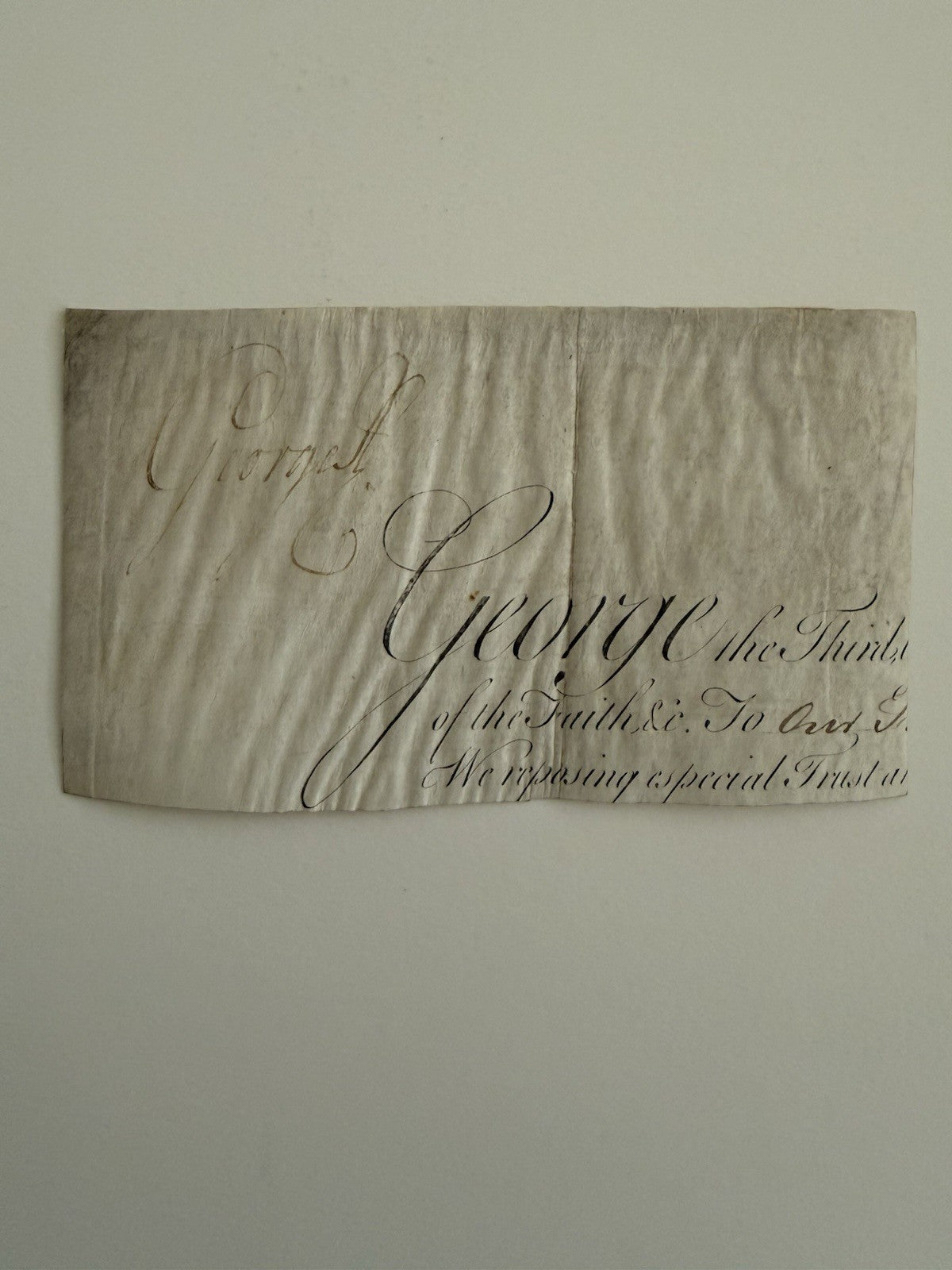 George Iii Inscription George The Third Snipped Signature – Princeton Audubon Prints