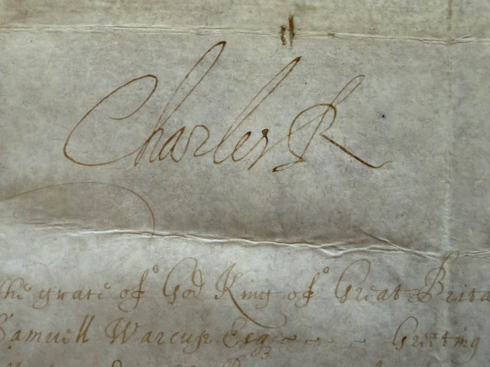 1643 King Charles I Signed Military Commission – Signature Documents LLC